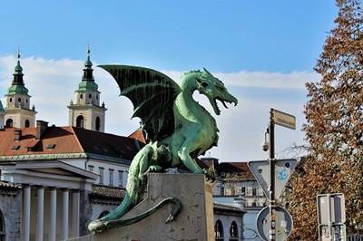 Dragon bridge, Ljubljana, Slovenia
